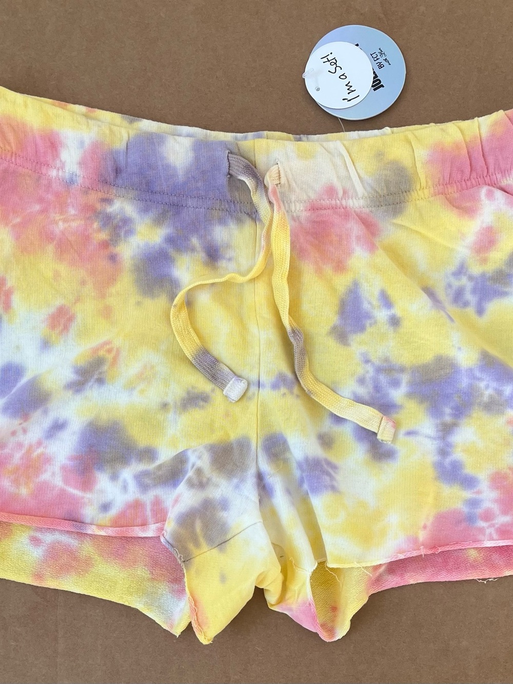 Tie-Dye Lounge Shorts - Yellow Multi